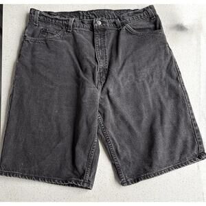 VTG Levi's 550 Orange Tab Denim Shorts Mens 38 Black Wash Relaxed Fit Jorts 90s
